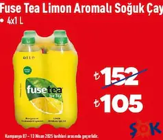 FUSE TEA LİMON AROMALI SOĞUK ÇAY 4X1 L